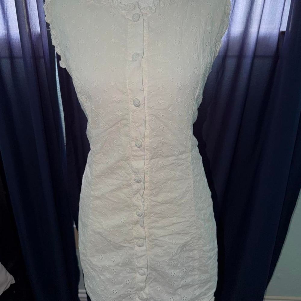 For Love & Lemons Women's Susie Eyelet Mini Dress Size Large NWOT